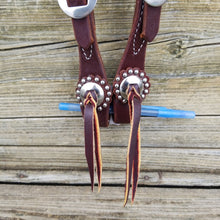 Load image into Gallery viewer, Double Buckle Dotted Rosettes Headstall
