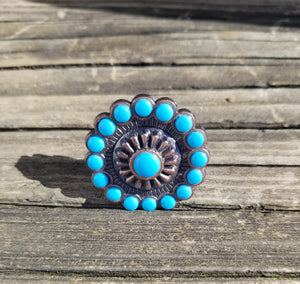 Turquoise Dot Concho