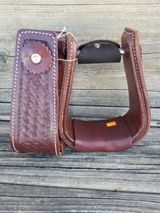 3" Leather Wrapped Stirrups