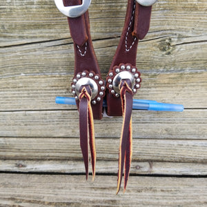 Double Buckle Dotted Rosettes Headstall