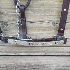 Full Size Star Leather Show Halter