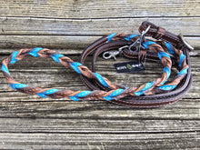 Load image into Gallery viewer, Blood Knot Leather Reins
