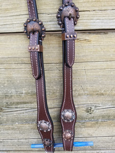 Antiqued Concho Headstall
