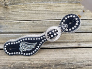 Cowhide Bling Angel Wing Spur Straps
