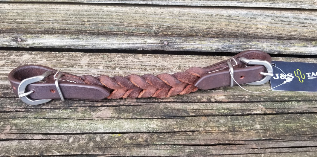 Leather Braided Curb Strap