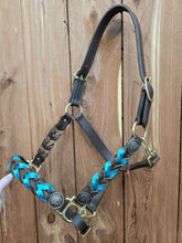 Load image into Gallery viewer, Braided Leather Halter with Conchos
