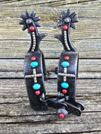 Southwest Collection Dark Grey Steel Cross Spurs