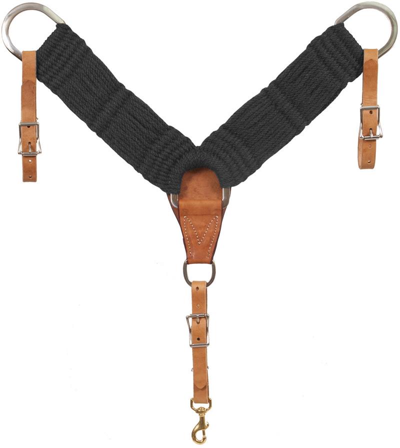 100% Mohair Black Breast Collar