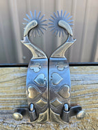 Card Suite Silver Grinder Spurs