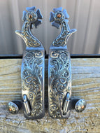 Tyler Silver Scroll Spurs