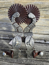 Load image into Gallery viewer, Tyler Mens Antique Longhorn Spurs
