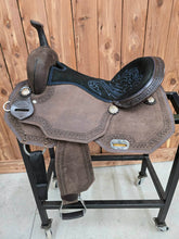 Load image into Gallery viewer, Blue Stitched All Around Saddle
