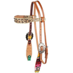 Dynamic Edge FT Serape Leopard Headstall