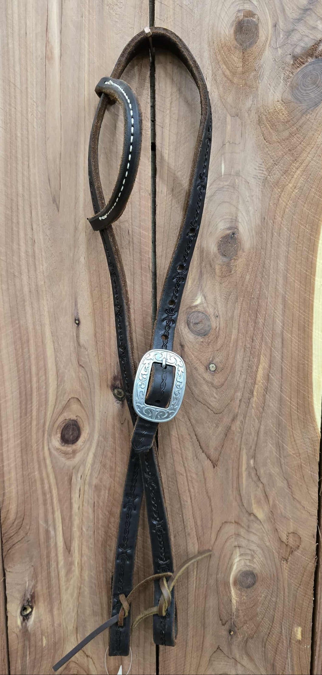 Black Barbed Wire Headstall