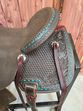Load image into Gallery viewer, HR Turquoise &amp; Chocolate All Around

