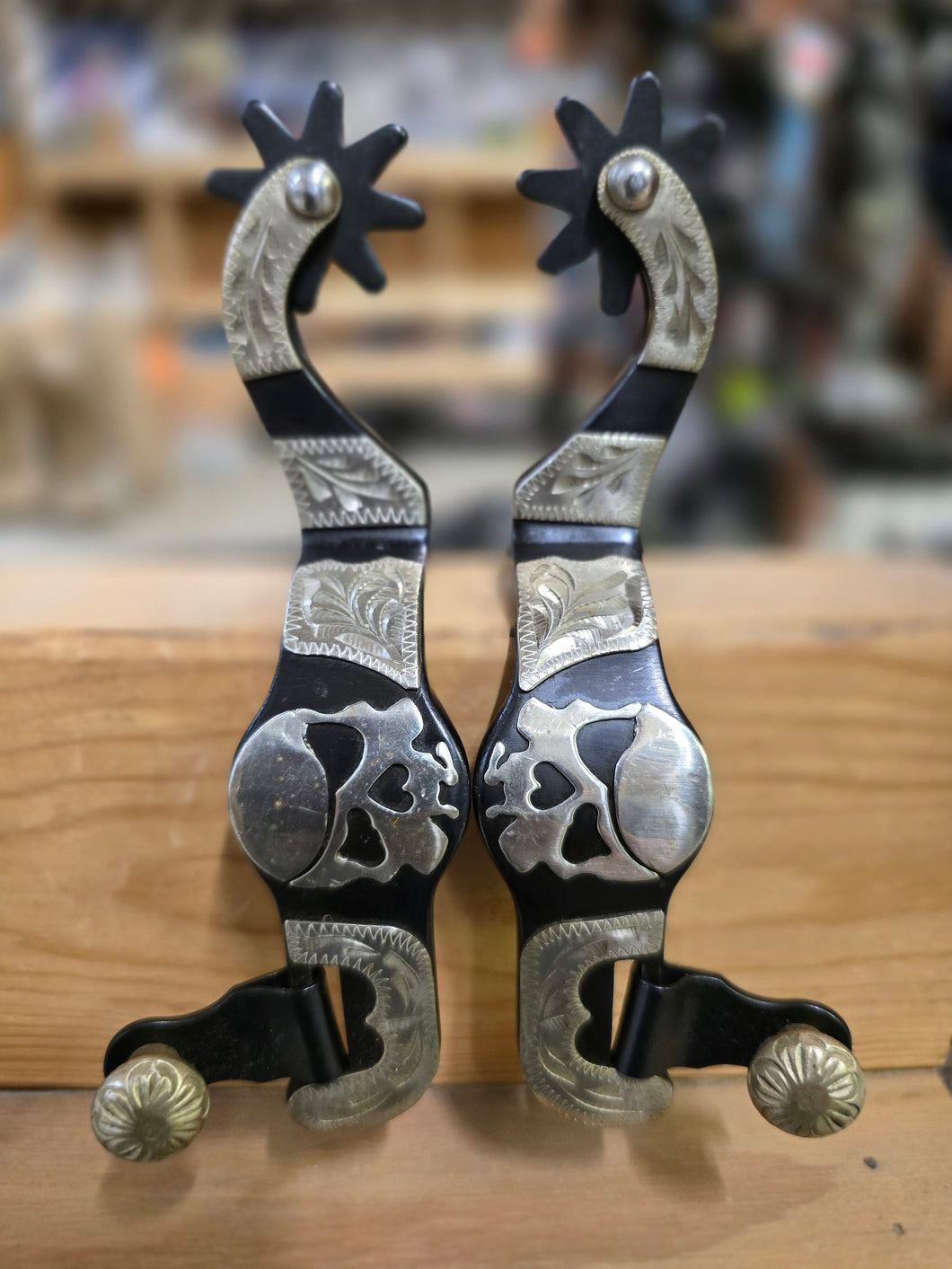 Black Skull Spurs