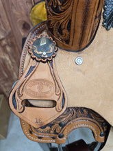 Load image into Gallery viewer, Cloverleaf 6 Black Seat Barrel Saddle
