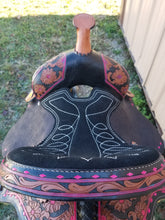 Load image into Gallery viewer, 10&quot; Youth Pink Saddle
