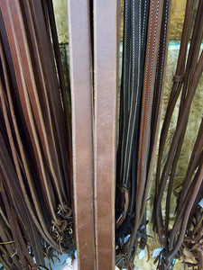 8' Oiled Harness Leather Split Reins