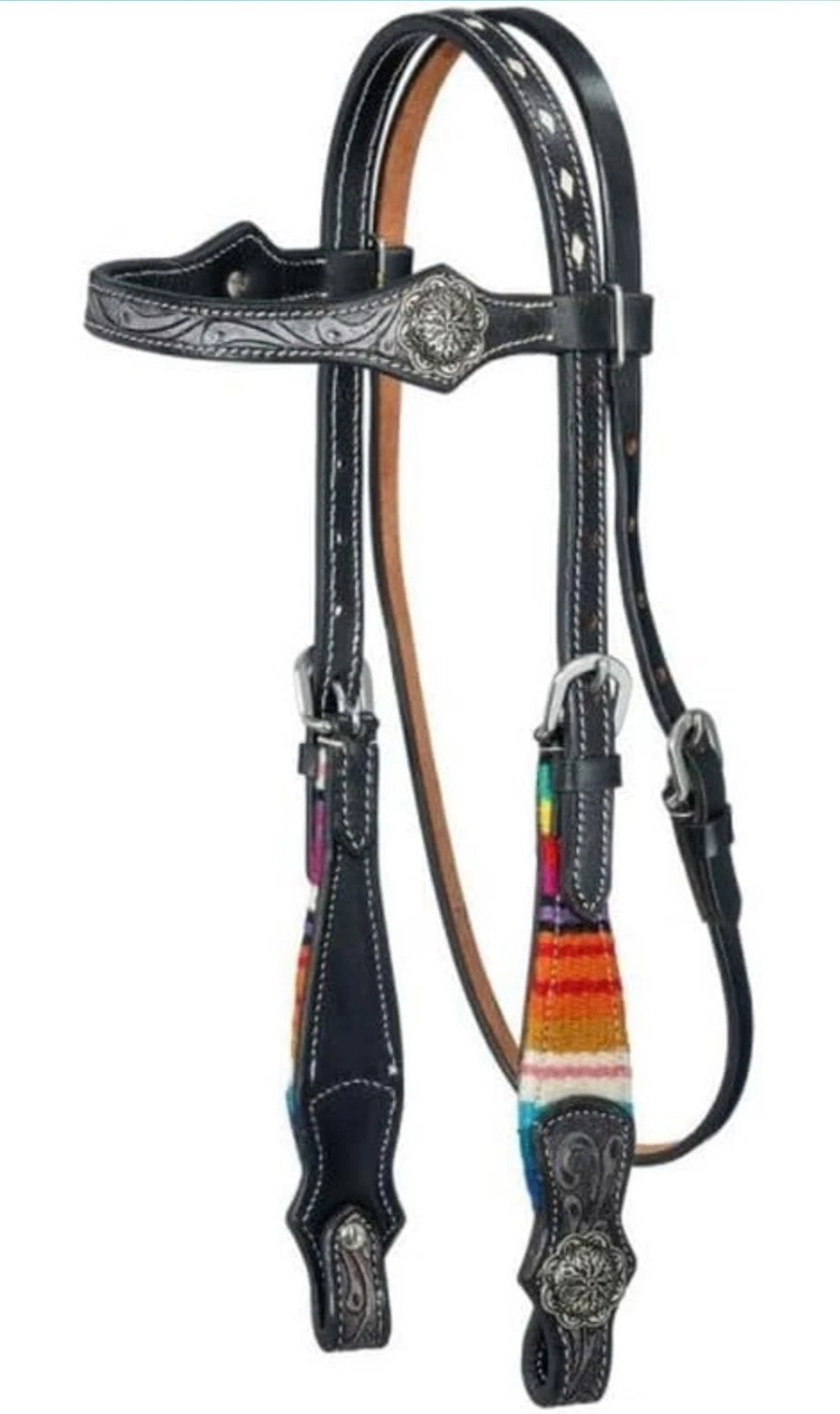 Pony Pecos Browband Headstall Black