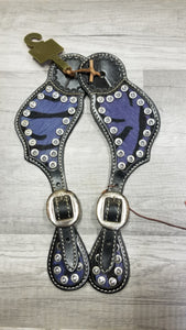 Purple Zebra Spur Straps