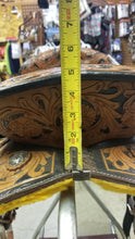 Load image into Gallery viewer, 13&quot; Tooled Barrel Saddle
