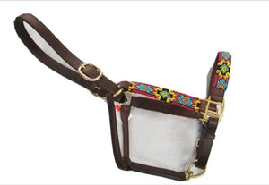 Beaded Leather Halter