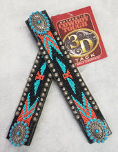 Load image into Gallery viewer, Beaded Turquoise Concho Spur Straps
