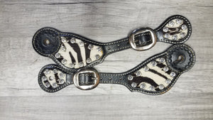 Black Zebra Spur Straps