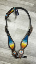 Load image into Gallery viewer, Blue Pendleton Headstall
